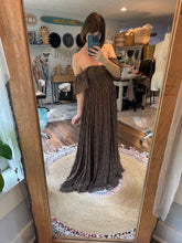 Load image into Gallery viewer, Reserved brown hand dye lace dress