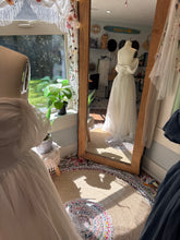 Load image into Gallery viewer, Two dress deal always and forever denim blue with love bird white dress