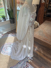 Load image into Gallery viewer, Ready to ship one of a kind Glory Dress in off white and ivory linen cotton/chiffon/vintage lace and embroidery