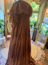 Load image into Gallery viewer, Sale ready to ship sale brown lace show off those shoulders dress
