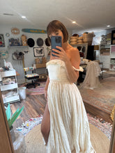 Load image into Gallery viewer, Ready to ship two piece cotton embroidery corset set dress with little ruffle sleeves