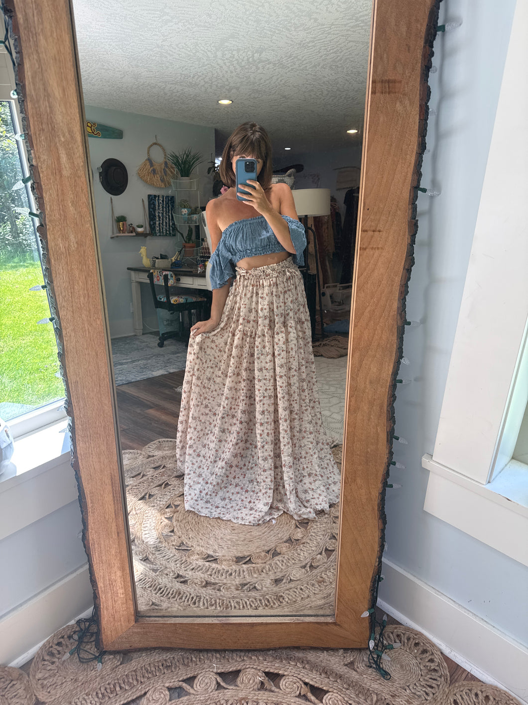 Three top one skirt mystical wonder crinkle teeny floral ready to ship