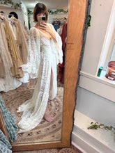 Load image into Gallery viewer, Lighter lace Ready to ship much love in new embroidery lace maternity friendly reclamation dress