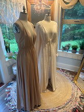 Load image into Gallery viewer, Ready to ship sale gratitude slip and ivory stretchy knit type fabric robe