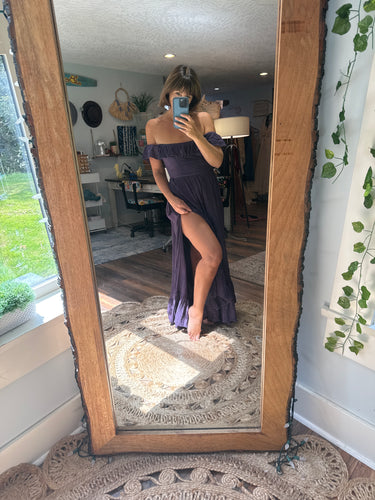 Ready to ship sale deep plum dress hand dye