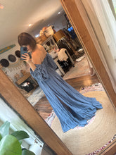 Load image into Gallery viewer, Spring sale ready to ship always dress with sleeve in denim blue
