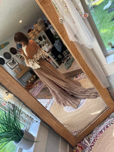 Load image into Gallery viewer, Ready to ship tan brown ruffle me open skirt and mystical wonders embroidered top