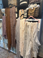 Load image into Gallery viewer, (Package T) bigger pieces ready to ship Box of fabric remnants perfect for baby layering (photo prop)