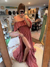 Load image into Gallery viewer, Ready to ship sale rose cotton show  off those shoulders dress