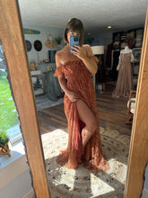 Load image into Gallery viewer, Ready to ship rusty orange glitter lace Always and Forever dress lined