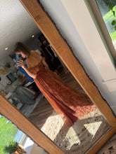 Load image into Gallery viewer, Ready to ship rusty orange glitter lace Always and Forever dress lined