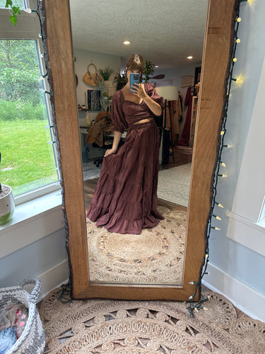 Preorder with vintage lace overlay-  hand dyed corset two piece - fits best on larger bust hand dyed