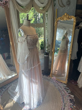 Load image into Gallery viewer, One of a kind lace dress with vintage lace bodice ready to ship sale
