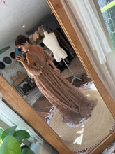 Load image into Gallery viewer, Ready to ship tan chiffon Blessed dress comes with bodysuit