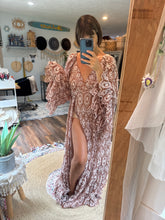 Load image into Gallery viewer, Much love hand dye brown lace ready to ship on sale dress
