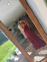 Load image into Gallery viewer, Ready to ship Always and Forever dress wine color linen cotton