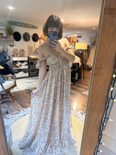 Load image into Gallery viewer, Always and forever dress on rust floral crinkle ready to ship sale l