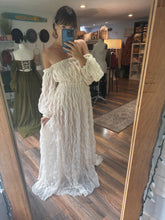 Load image into Gallery viewer, Ready to ship crinkle tulle you glow girl ivory dress sheer