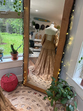 Load image into Gallery viewer, Preorder one of a kind  mustard two piece corset dress hand dyed