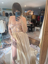 Load image into Gallery viewer, Ready to ship two dress deal prairie hearts and Hand dyed beige hey babe dress
