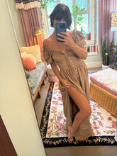 Load image into Gallery viewer, Sale Ready to ship tan brown  crinkle (double layer type) rapture dress