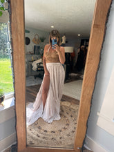 Load image into Gallery viewer, Ready to ship show off those shoulders two piece crinkle dress with one of a kind hand dye top