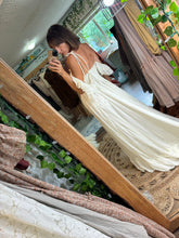 Load image into Gallery viewer, Middle sized poetry dress larger size medium to XL Light ivory