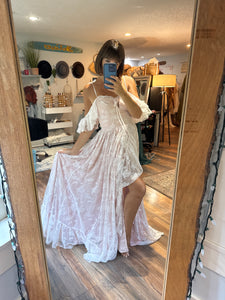 End of summer sale Ready to ship poetry in blush lace