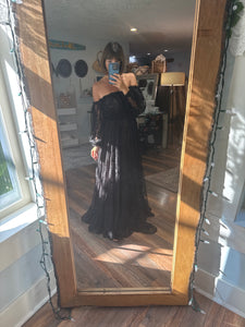 Preorder allow 6-8 week you glow girl black sheer lace dress
