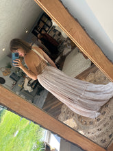 Load image into Gallery viewer, Ready to ship show off those shoulders two piece crinkle dress with one of a kind hand dye top
