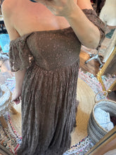 Load image into Gallery viewer, Reserved brown hand dye lace dress