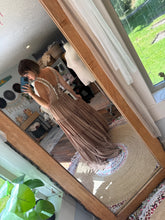 Load image into Gallery viewer, Rosette tan brown sale ready to ship dress linen cotton