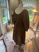 Load image into Gallery viewer, MIDI length brown dress xl-3x adjustable ready to ship