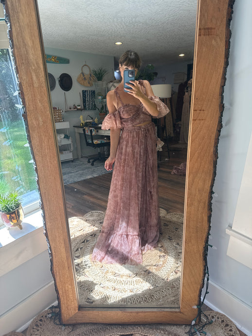 (Filagree) flash sale Ready to ship rusty filagree poetry two piece dress