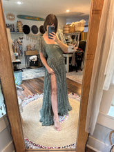 Load image into Gallery viewer, One of a kind lace embroidery hand dyed dress