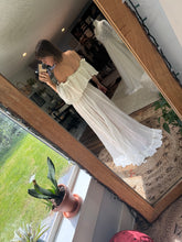 Load image into Gallery viewer, Show off those shoulders maxi length ready to ship ivory on sale