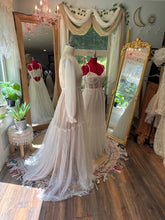 Load image into Gallery viewer, Three dress deal off white mesh wish dress sample, hey babe off white ivory and bliss slip ready to ship sale