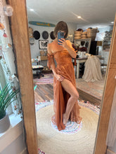 Load image into Gallery viewer, Ready to ship sale orange glitter lace corset dress sleeveless