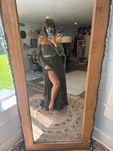 Load image into Gallery viewer, Ready to ship hand dye olive two piece dress