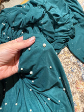 Load image into Gallery viewer, Ready to ship two dress deal teal pearl robe with always and forever floral crinkle dress