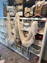 Load image into Gallery viewer, Package S -Big pieces you get all shown ready to ship Box of fabric remnants perfect for baby layering (photo prop)