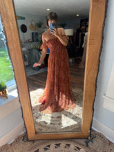 Load image into Gallery viewer, Ready to ship rusty orange glitter lace Always and Forever dress lined