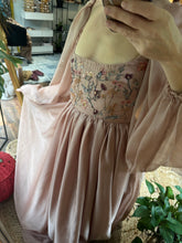 Load image into Gallery viewer, Pre-order customized one of a kind oh lover dress and coffee rose chiffon allow 6 to 9 weeks