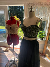 Load image into Gallery viewer, One of a kind green hand dyed two piece with beige always and forever top ready to ship flash sale