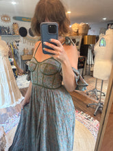Load image into Gallery viewer, Two dress deal blue green hand dye we belong dress and floral prairie hearts ready to ship sale