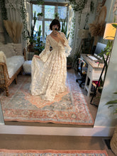 Load image into Gallery viewer, Dreams like these dress ready to ship in roses lace maternity friendly