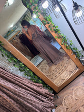 Load image into Gallery viewer, Reserve for ready to ship soon hand dyed brown lace two piece with detachable sleeve