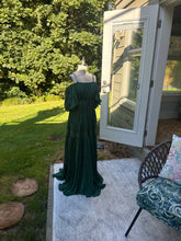 Load image into Gallery viewer, Sale-Ready to ship Athena dress forest green soft wrinkle fabric