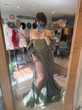 Load image into Gallery viewer, Ready to ship sale olive oh lover dress linen cotton