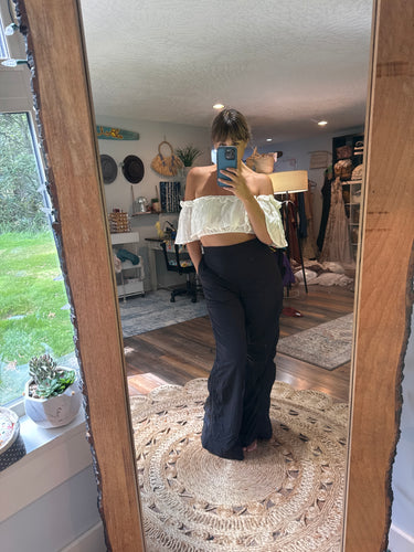 Ready to ship off white ivory show off those shoulders top